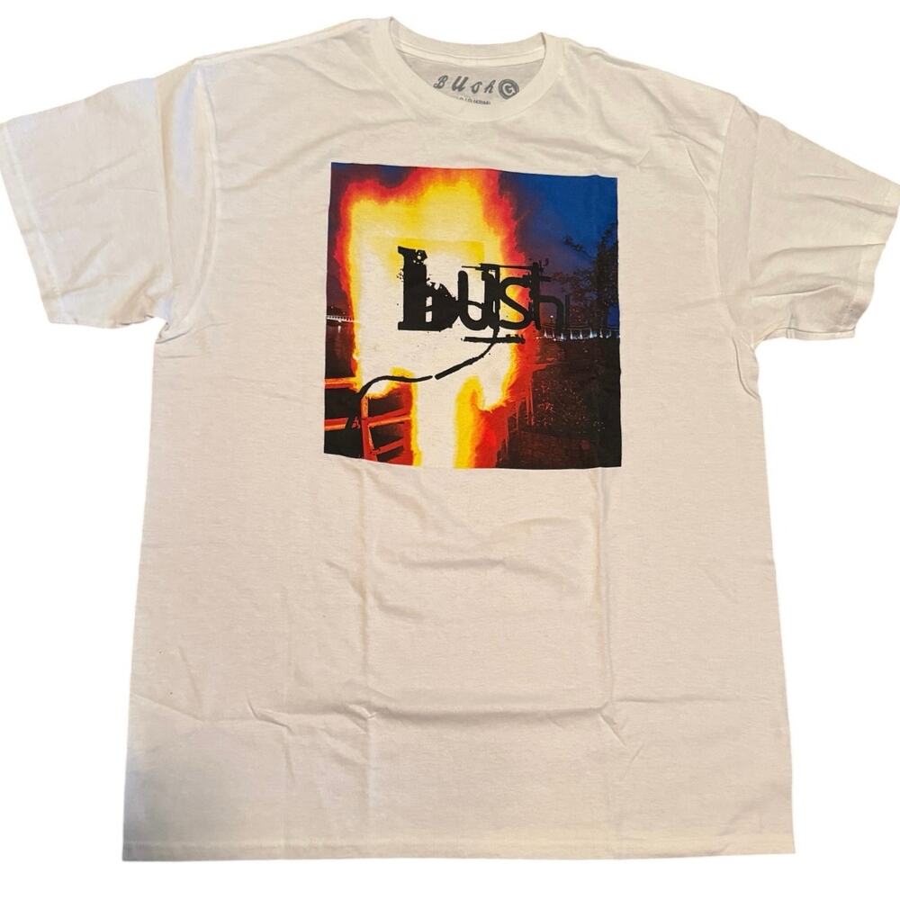BUSH Razorblade Suitcase Album Cover Tee in White Size Large New without Tag